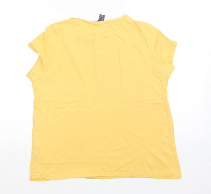 Primark Womens Yellow   Basic T-Shirt Size 12