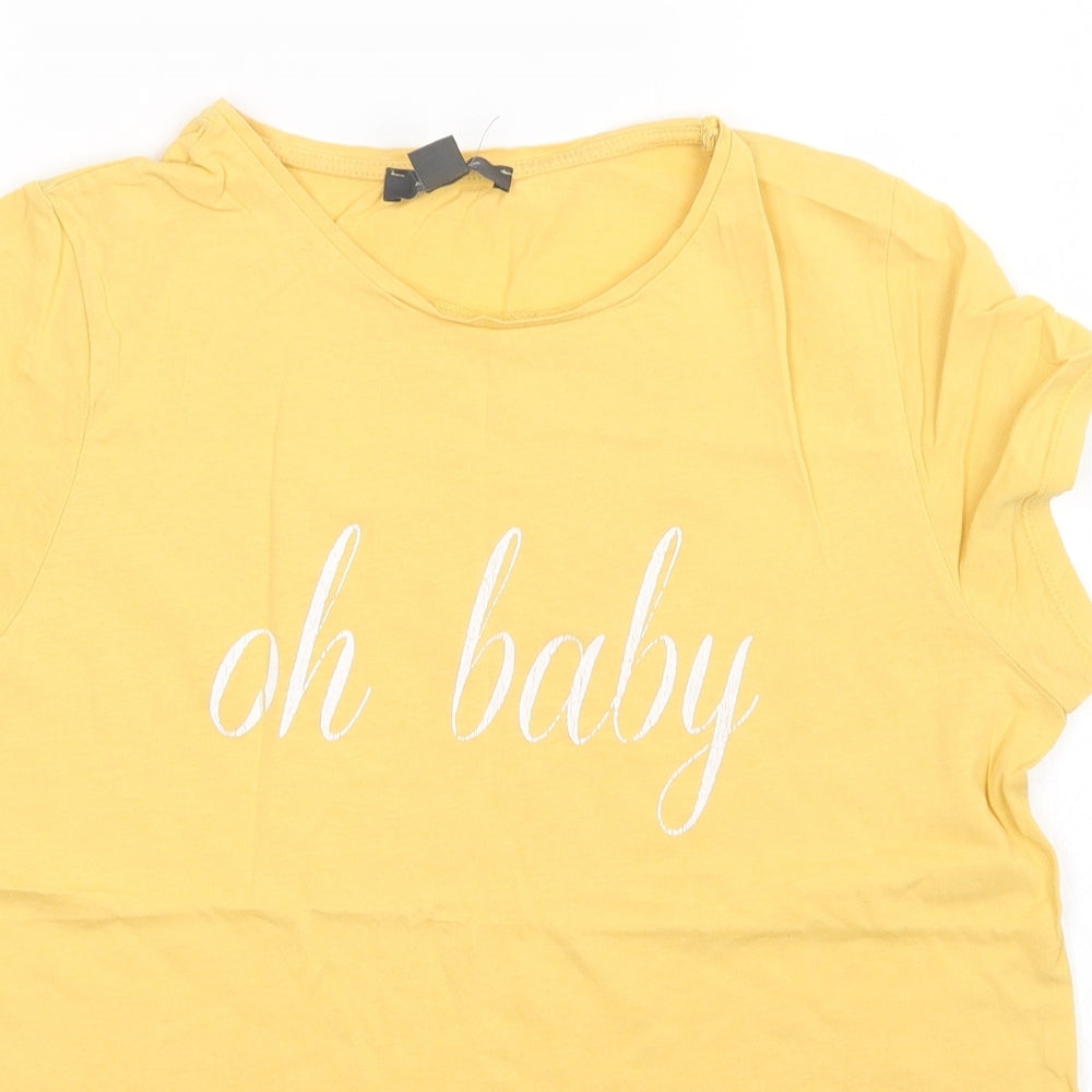 Primark Womens Yellow   Basic T-Shirt Size 12