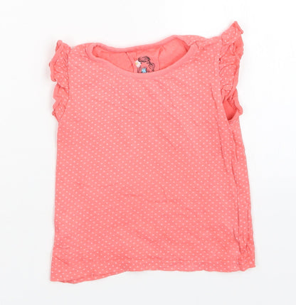 girl2girl Girls Pink Polka Dot  Basic T-Shirt Size 2-3 Years