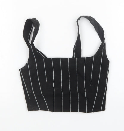 Divided by H&M Womens Black Striped  Basic Tank Size 4