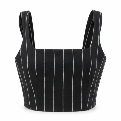 Divided by H&M Womens Black Striped  Basic Tank Size 4