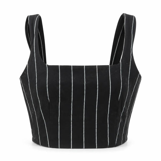 Divided by H&M Womens Black Striped  Basic Tank Size 4