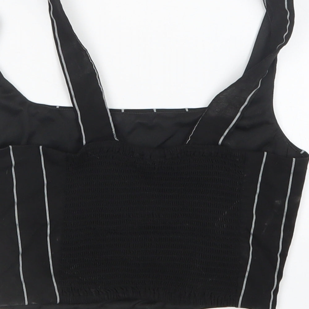 Divided by H&M Womens Black Striped  Basic Tank Size 4