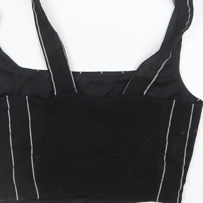 Divided by H&M Womens Black Striped  Basic Tank Size 4