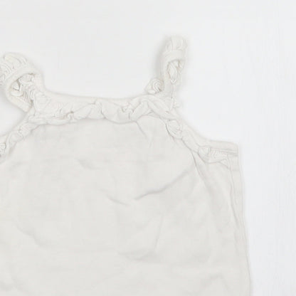 Matalan Girls White   Basic Tank Size 2-3 Years