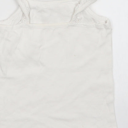 Matalan Girls White   Basic Tank Size 2-3 Years