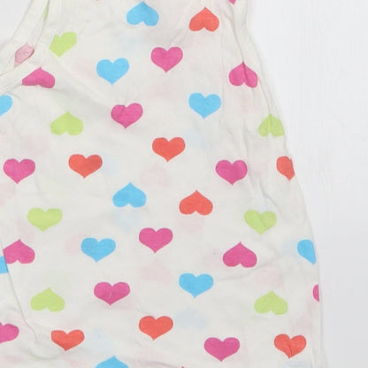 girl2girl Girls White Polka Dot  Basic Tank Size 2-3 Years