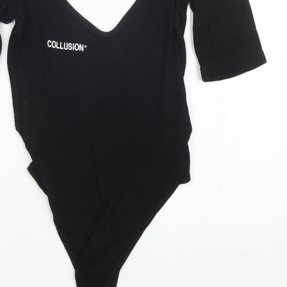 collision Womens Black   Unitard One-Piece Size 8