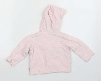 M&S Girls Pink   Full Zip Jumper Size 9-12 Months
