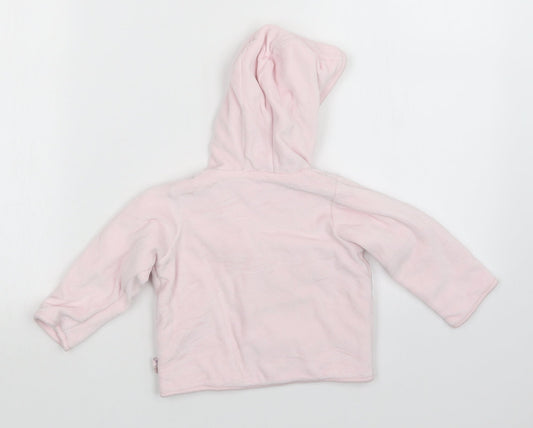 M&S Girls Pink   Full Zip Jumper Size 9-12 Months