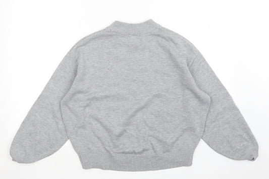 H&M Womens Grey   Pullover Sweatshirt Size M