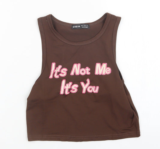 SheIn Womens Brown   Basic Tank Size S