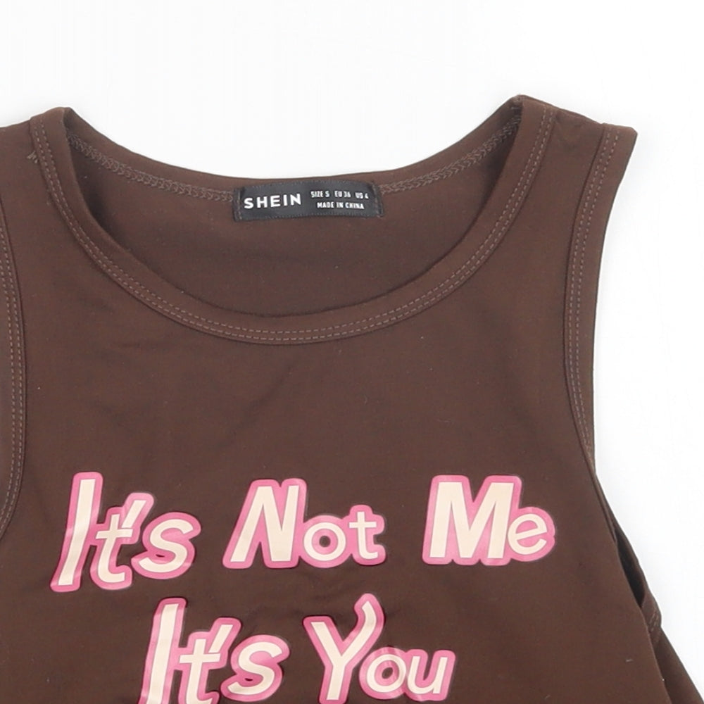 SheIn Womens Brown   Basic Tank Size S