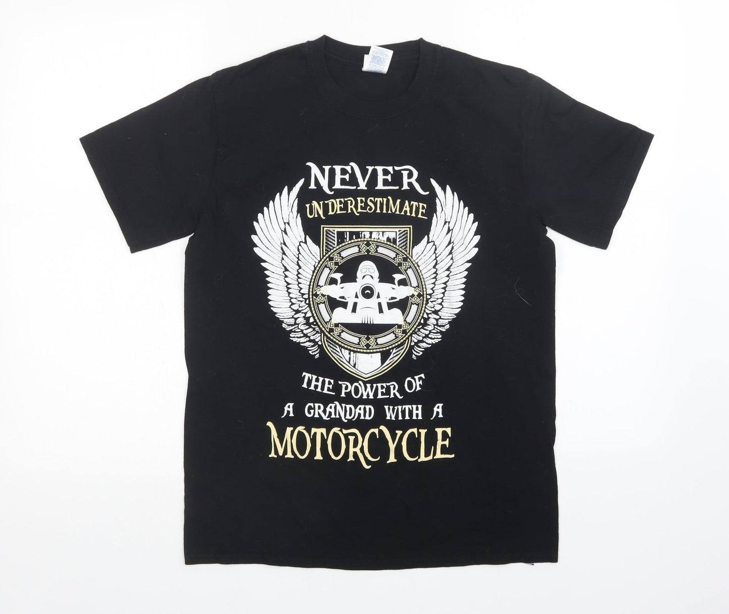 Mens UK Size M Gildan Black  T-Shirt