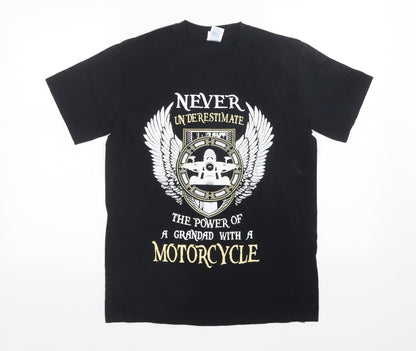 Mens UK Size M Gildan Black  T-Shirt