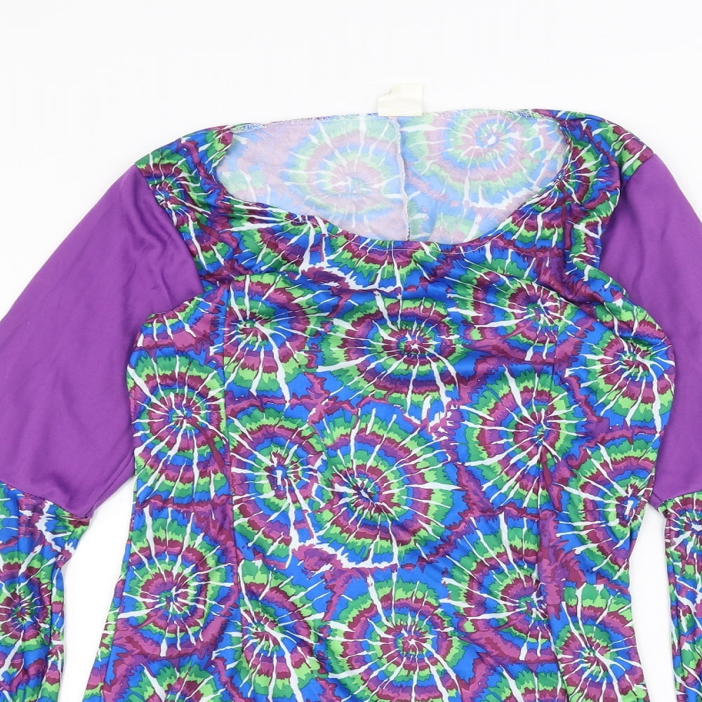 Womens UK Size One Size Preworn Purple Basic Blouse