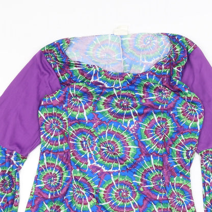 Womens UK Size One Size Preworn Purple Basic Blouse