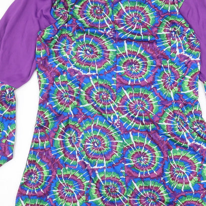 Womens UK Size One Size Preworn Purple Basic Blouse