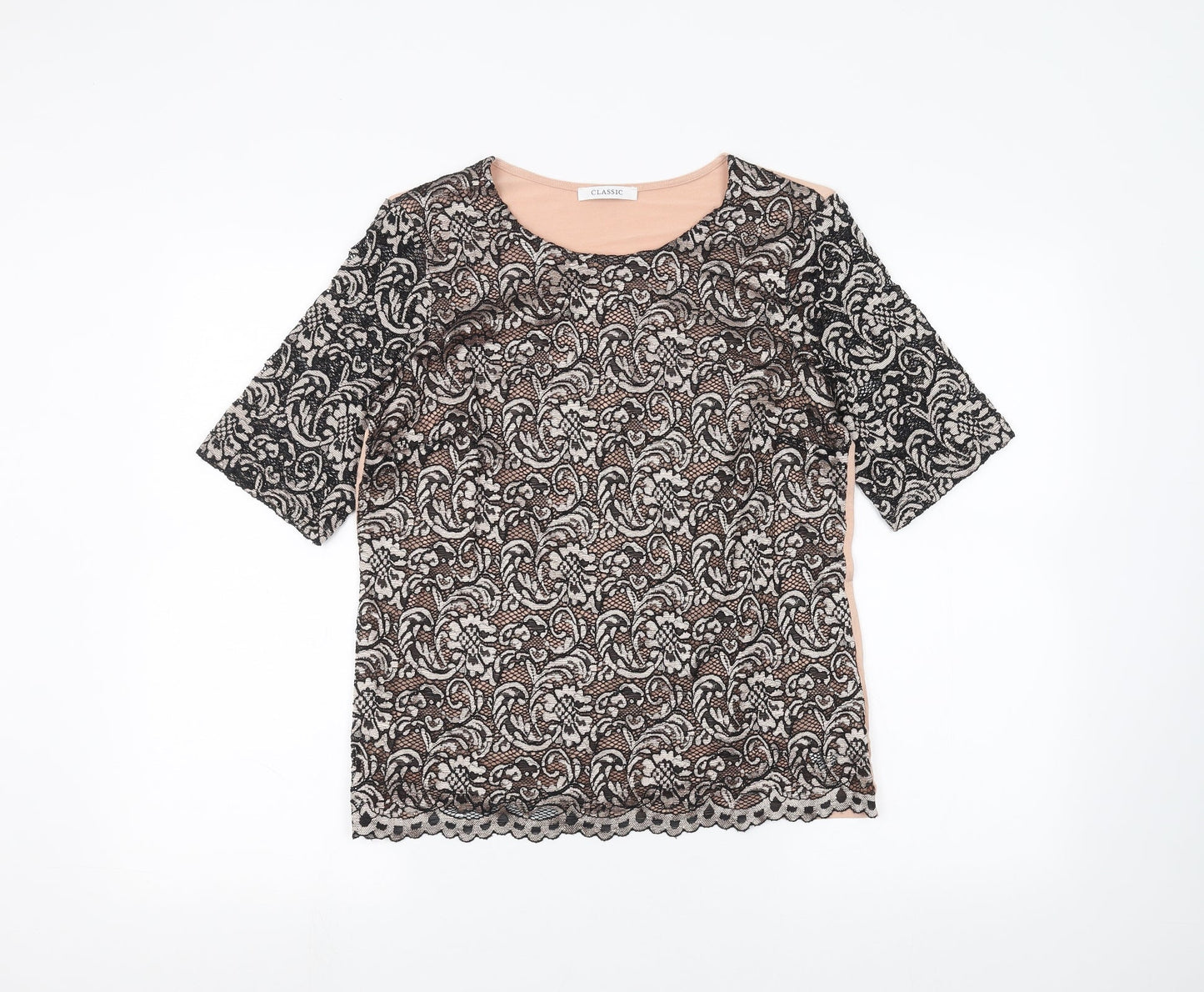 Womens UK Size 10 Marks and Spencer Pink Basic T-Shirt
