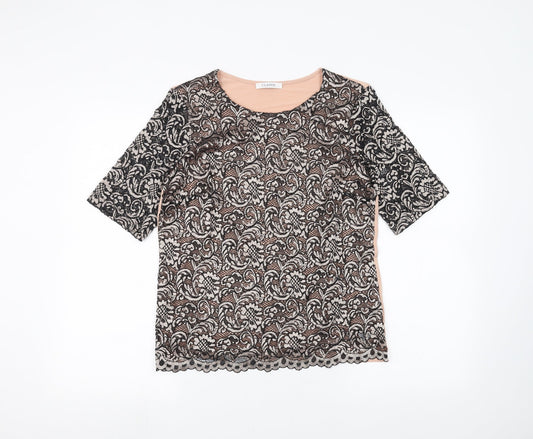 Womens UK Size 10 Marks and Spencer Pink Basic T-Shirt