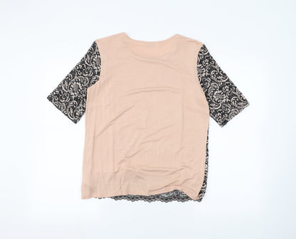 Womens UK Size 10 Marks and Spencer Pink Basic T-Shirt