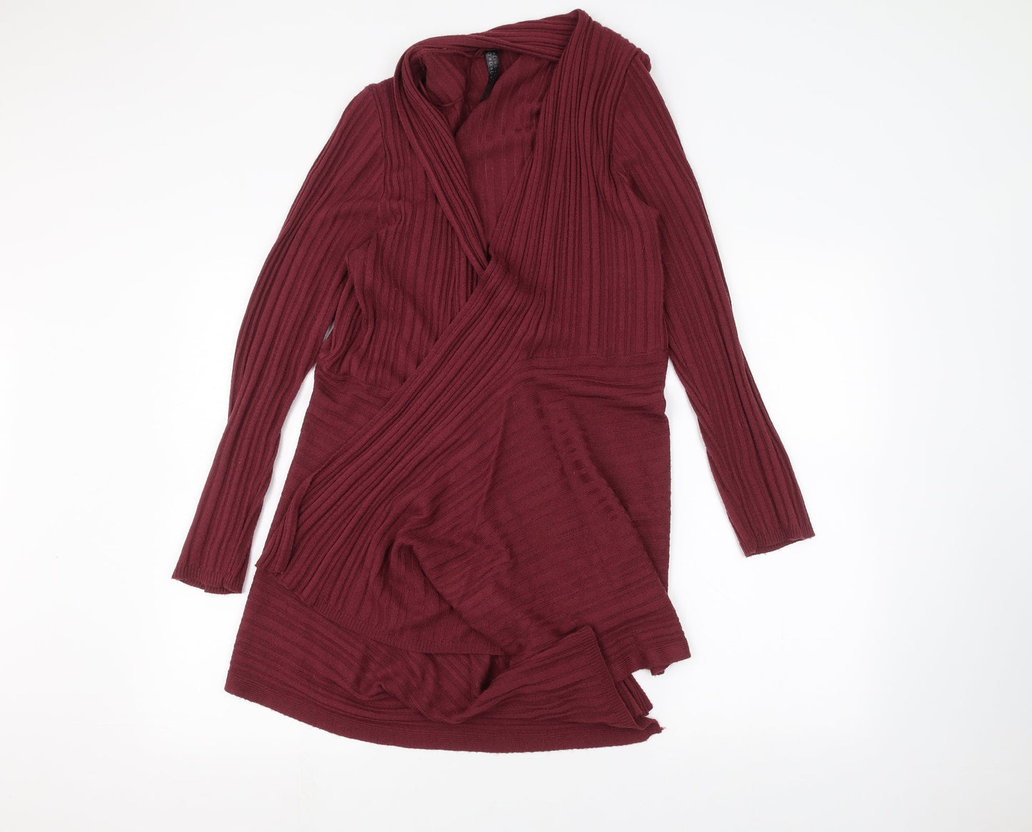Womens UK Size 10 Preworn Red Cardigan Jumper