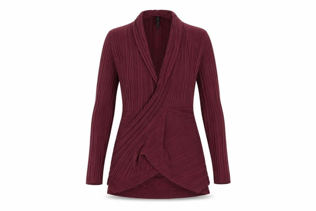 Womens UK Size 10 Preworn Red Cardigan Jumper