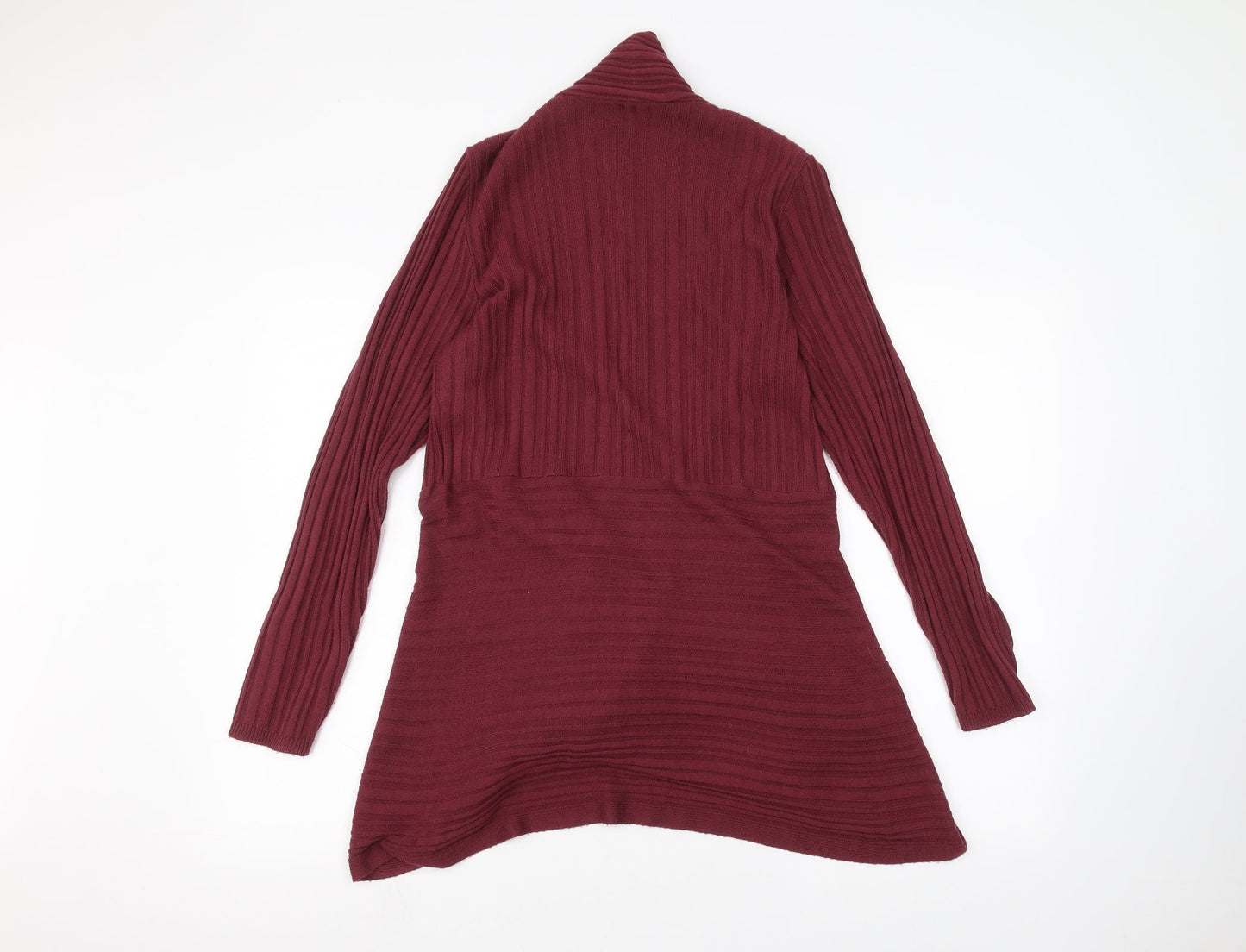 Womens UK Size 10 Preworn Red Cardigan Jumper