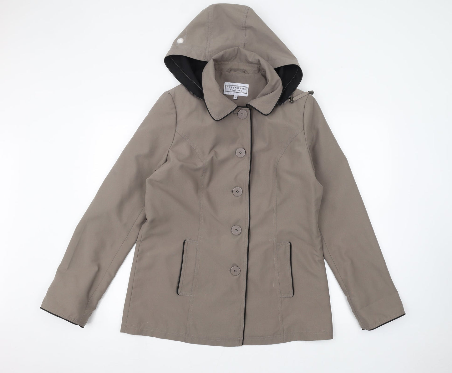 Womens UK Size 12 debinhams Green Parka Coat