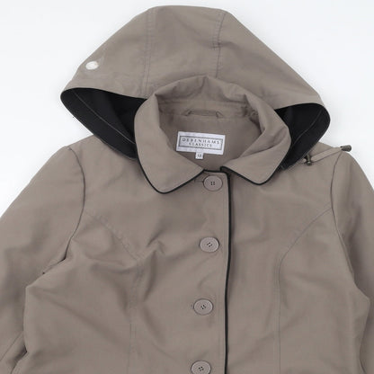 Womens UK Size 12 debinhams Green Parka Coat