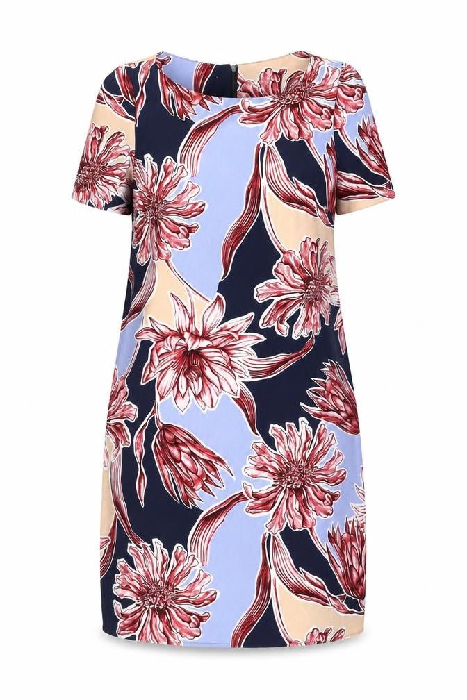 Marks & Spencer Womens Blue Floral  A-Line  Size 10