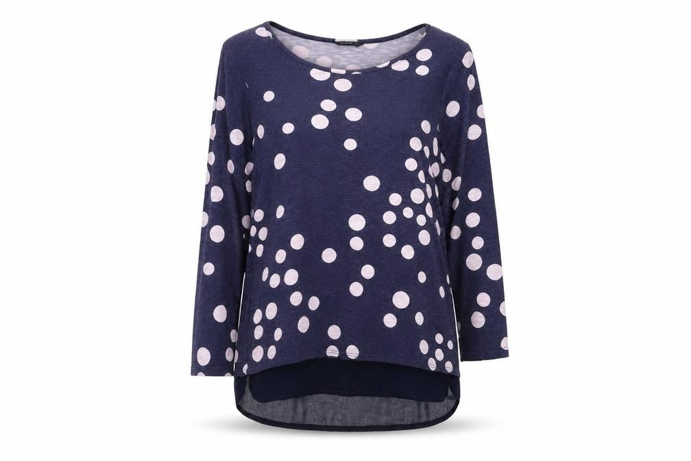 Womens UK Size 12 Roman Blue Basic T-Shirt