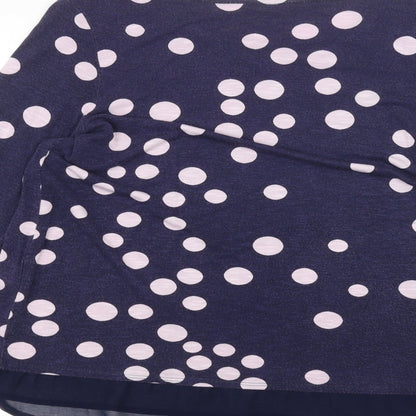 Womens UK Size 12 Roman Blue Basic T-Shirt