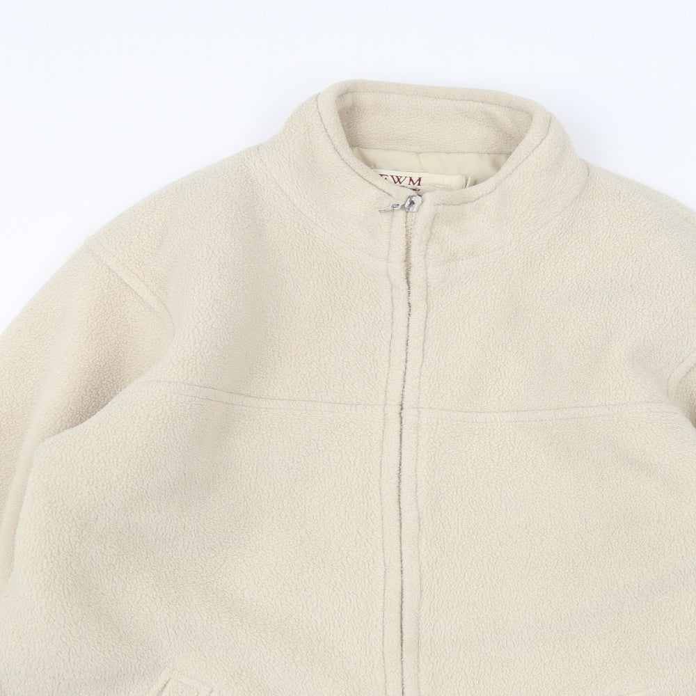 EWM Womens White   Full Zip Jumper Size S