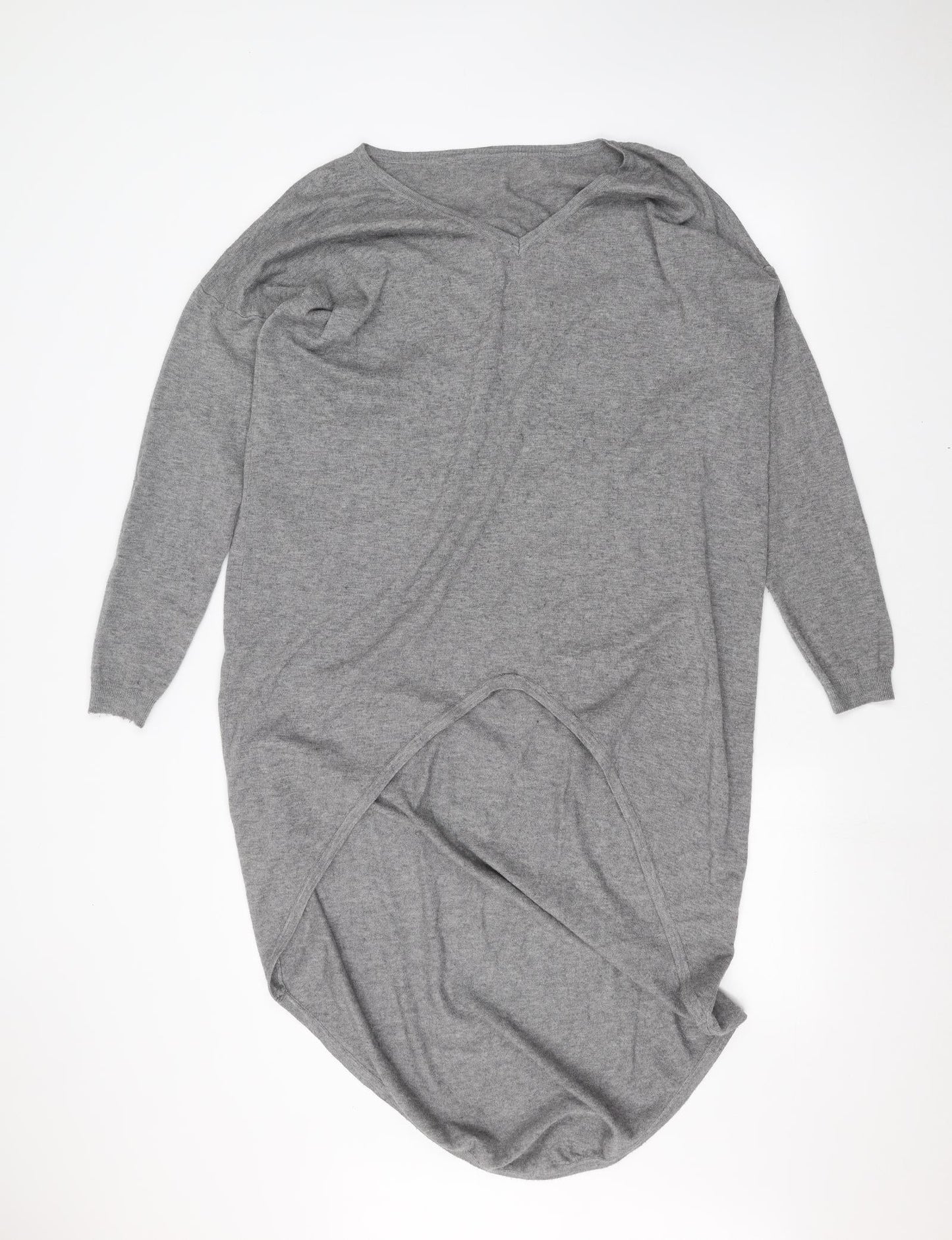 Womens UK Size One Size Preworn Grey Pullover Jumper