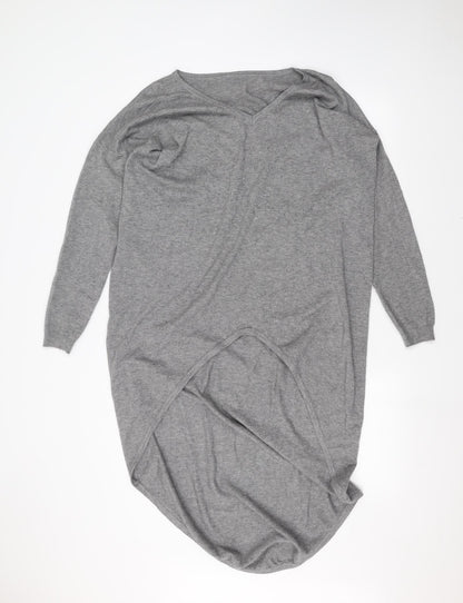 Womens UK Size One Size Preworn Grey Pullover Jumper