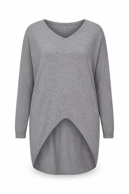 Womens UK Size One Size Preworn Grey Pullover Jumper
