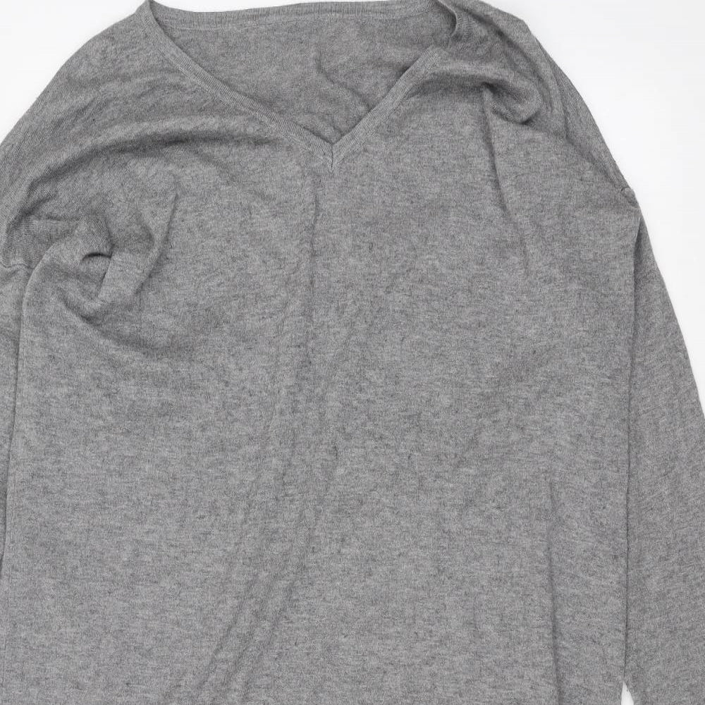 Womens UK Size One Size Preworn Grey Pullover Jumper