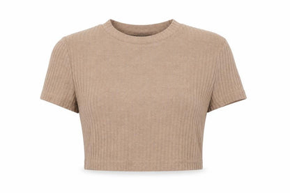 Womens UK Size XS SheIn Brown Basic T-Shirt