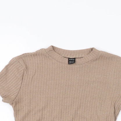 SheIn Womens Brown   Basic T-Shirt Size XS