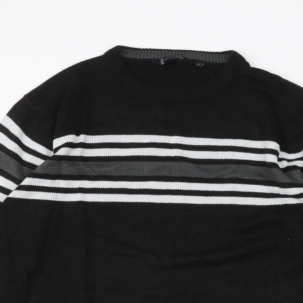 Cutting Edge Mens Black   Pullover Jumper Size L