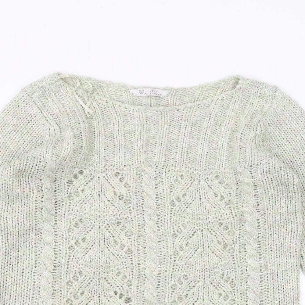 Womens UK Size 10 BHS Green Pullover Jumper