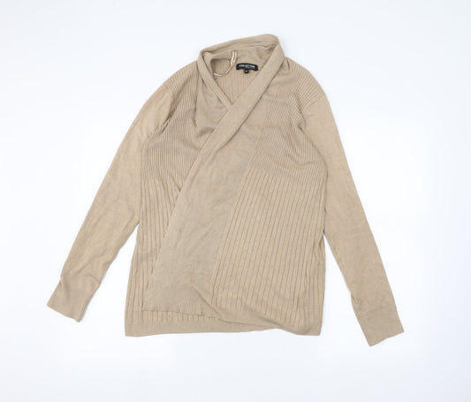 Womens UK Size 14 Debinhams Brown Cardigan Jumper