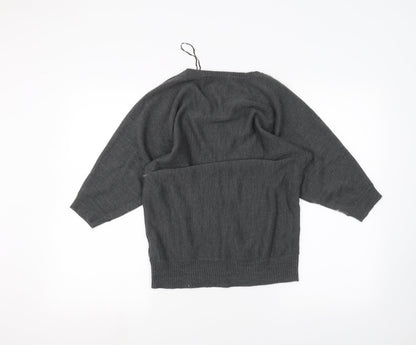 Womens UK Size 12 Golddigga Grey Pullover Jumper