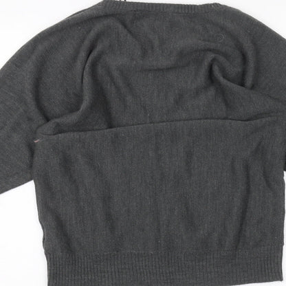 Womens UK Size 12 Golddigga Grey Pullover Jumper