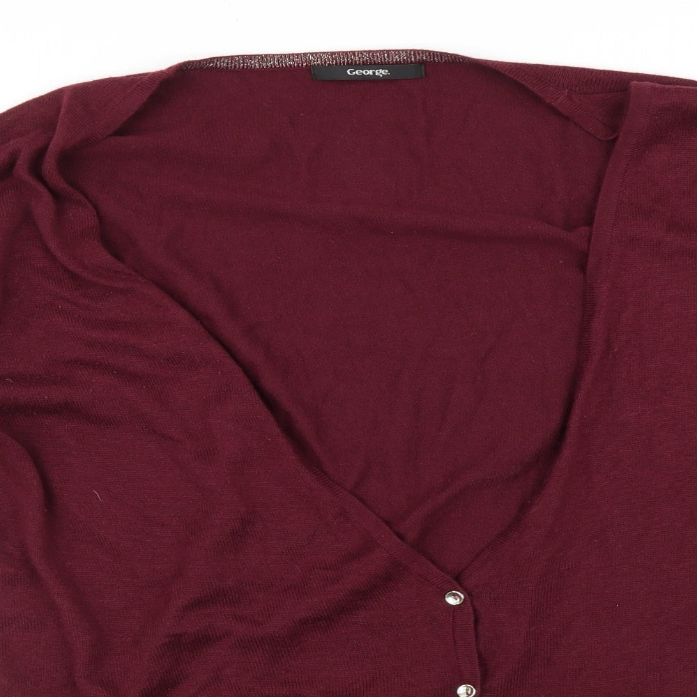 George Womens Purple   Cardigan Jumper Size 12