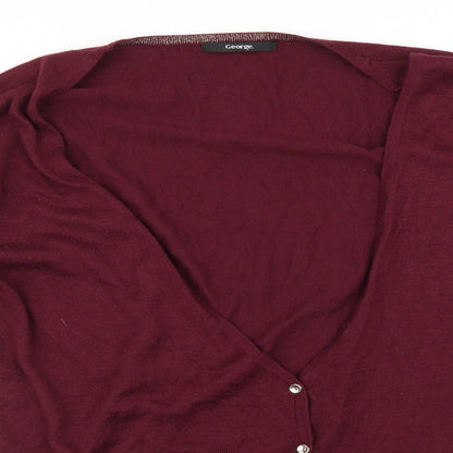 George Womens Purple   Cardigan Jumper Size 12