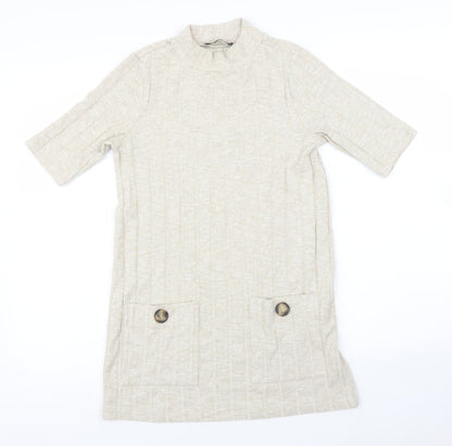 F&F Womens Beige   T-Shirt Dress  Size 8