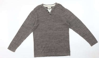 George Mens Grey   Pullover Jumper Size M