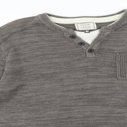 George Mens Grey   Pullover Jumper Size M